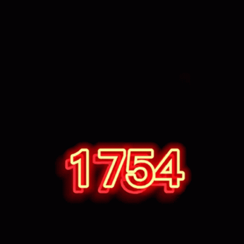 A Neon Sign That Says Join 1754 Is Lit Up GIF