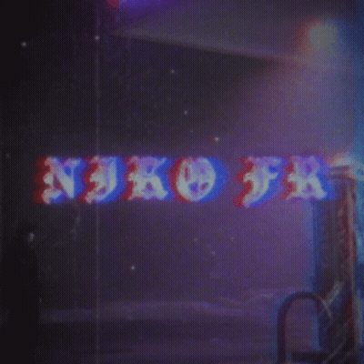 A Neon Sign That Says Niko Fr Is Lit Up GIF