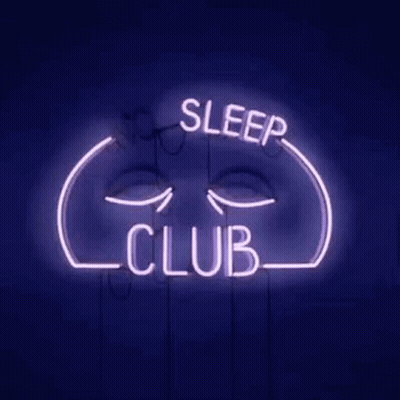 A Neon Sign That Says `` No Sleep Club '' GIF