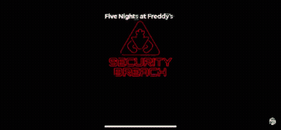 A Neon Sign That Says Security Breach Ruin On It GIF
