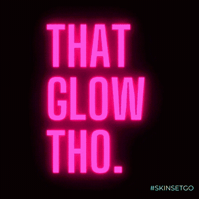 A Neon Sign That Says That Glow Tho On It GIF