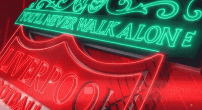 A Neon Sign That Says " You 'Ll Never Walk Alone " On It GIF