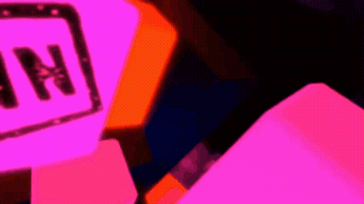 A Neon Sign With The Letter N On It In A Dark Room GIF