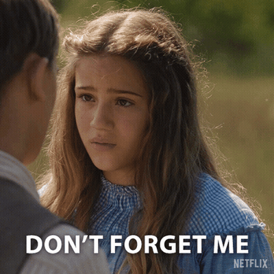 A Netflix Ad Shows A Girl And A Boy Looking At Each Other GIF