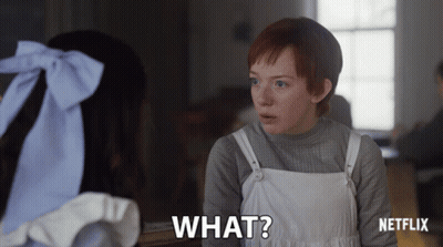 A Netflix Ad Shows A Girl Talking To Another Girl GIF