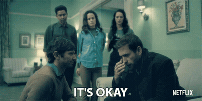 A Netflix Ad Shows A Group Of People Sitting On A Couch GIF