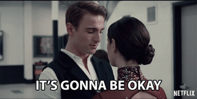 A Netflix Ad Shows A Man And A Woman Dancing GIF
