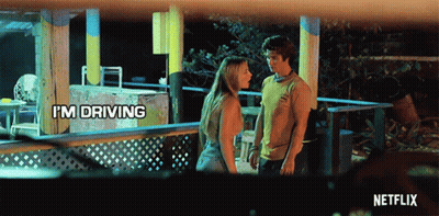 A Netflix Ad Shows A Man And A Woman Standing On A Porch GIF