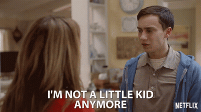 A Netflix Ad Shows A Man And A Woman Talking GIF