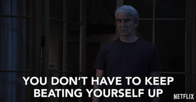 A Netflix Ad Shows A Man In A Black Shirt GIF
