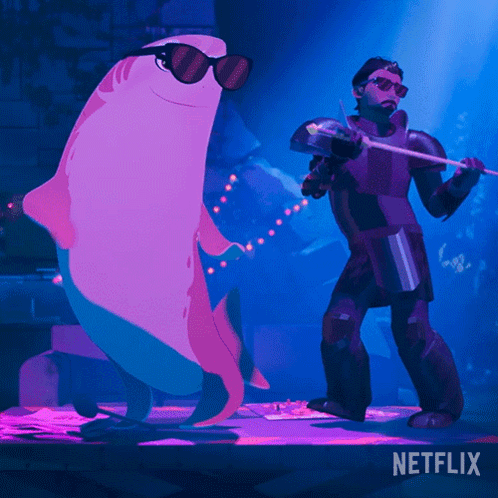 A Netflix Ad Shows A Man Playing A Violin GIF