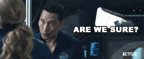 A Netflix Ad Shows A Man Talking To A Woman GIF