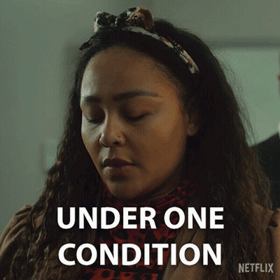 A Netflix Ad Shows A Woman With Her Eyes Closed GIF