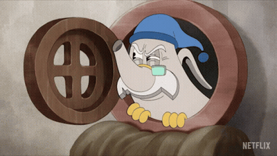 A Netflix Advertisement Features A Cartoon Character In A Wooden Box GIF