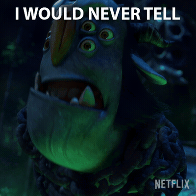 a netflix poster of a troll with the words i would never tell