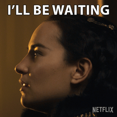 A Netflix Poster With A Woman And The Words I 'Ll Be Waiting GIF