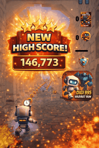 A New High Score Of 146,773 Is Displayed On A Screen GIF