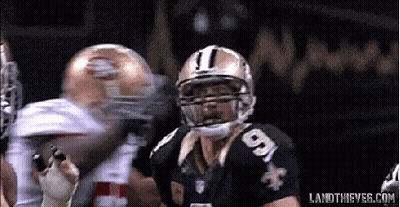 A New Orleans Saints Football Player Wearing Number 91 GIF