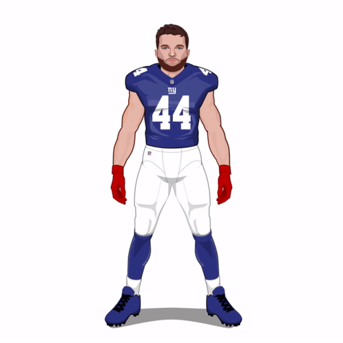 A New York Giants Football Player With The Number 44 GIF