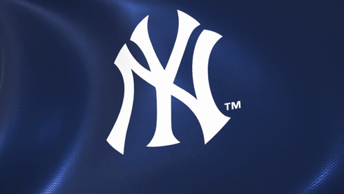 A New York Yankees Logo On A Blue Cloth GIF