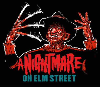 A Nightmare On Elm Street Logo With A Freddy Krueger On It GIF