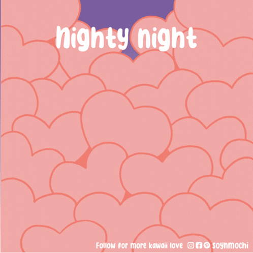A Nighty Night Poster With A Corgi Peeking Out Of A Cloud GIF