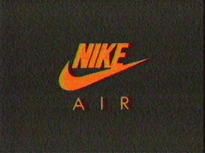 A Nike Air Logo On A Dark Background GIF