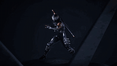 A Ninja Is Wearing A Mask And Gloves And Has A Sword In His Hand GIF