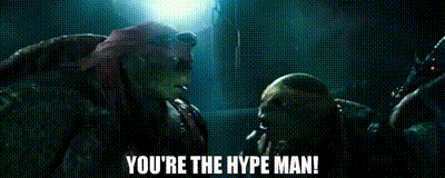 A Ninja Turtle Is Talking To Another Ninja Turtle And Says You 'Re The Hype Man . GIF
