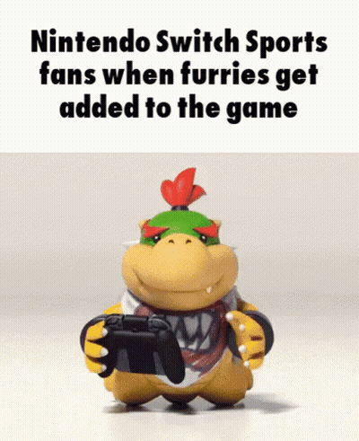 A Nintendo Switch Sports Fans When Furries Get Added To The Game . GIF