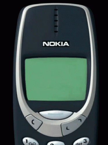 A Nokia Phone With A Green Screen And Buttons GIF