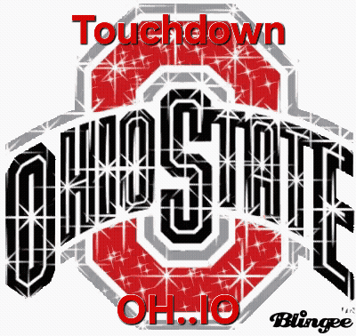 A Ohio State Logo With The Words Touchdown Ohio State GIF