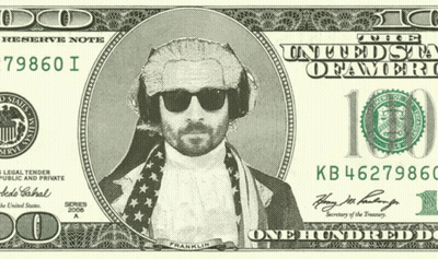 A One Hundred Dollar Bill With A Man On It GIF