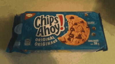A Package Of Chips Ahoy Original Cookies On A Counter GIF