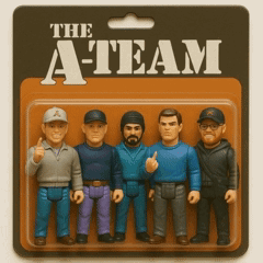 A Package Of The A-Team Toy Figures GIF
