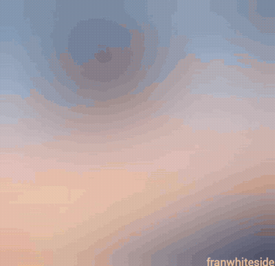 A Painting Of A Bird Flying In The Sky With Franwhiteside Written On The Bottom GIF