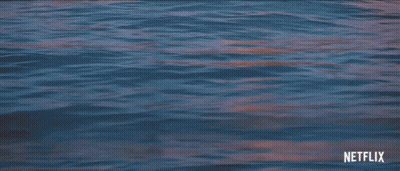 A Painting Of A City By The Water With Netflix Written In The Corner GIF