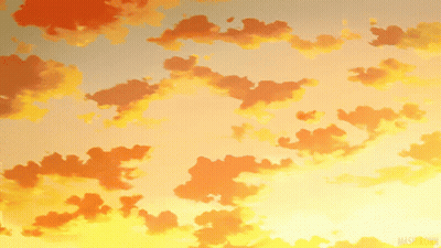 A Painting Of A Cloudy Sky With Mash Ron Written Below It GIF