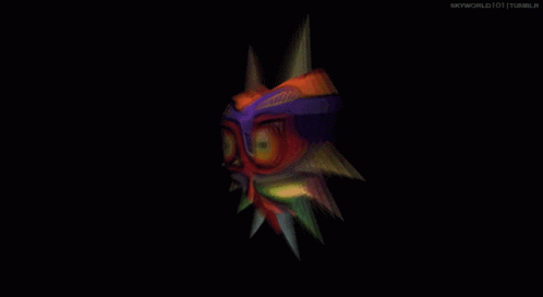 A Painting Of A Colorful Monster With The Words Skyworld101 Tumblr Written Below It GIF