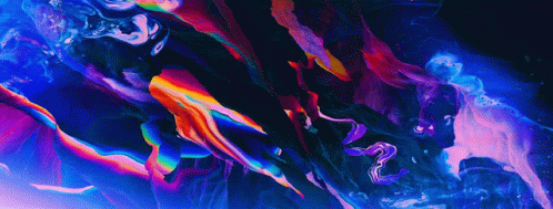 A Painting Of A Colorful Swirl Of Paint GIF