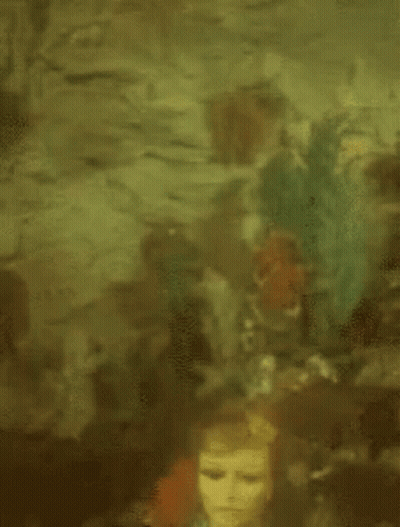 A Painting Of A Coral Reef With A Few Fish In It GIF