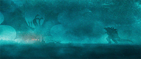 A Painting Of A Dragon With Wings Flying In The Air GIF