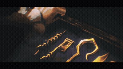 A Painting Of A Hand Holding A Hook With The Number 12 On It GIF