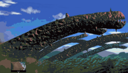 A Painting Of A Landscape With A Map Of California In The Bottom Right Corner GIF