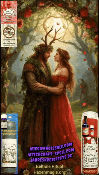 A Painting Of A Man And A Woman With The Website Witchcraft-Spell.com GIF
