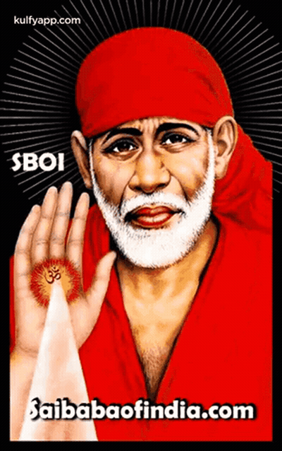 A Painting Of A Man With A Beard And A Red Headband With The Words Sboi On It GIF