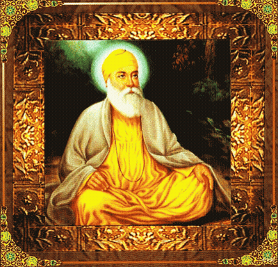 A Painting Of A Man With A Beard In A Gold Frame GIF