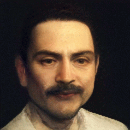 A Painting Of A Man With A Mustache GIF