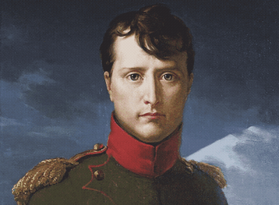 A Painting Of A Man With A Red Collar And Gold Epaulettes GIF