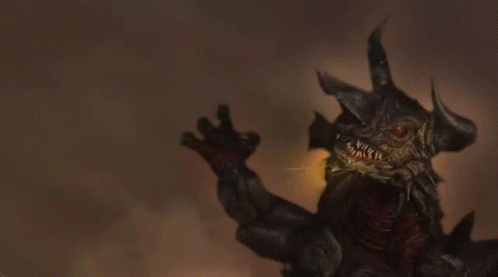 Monster Painting With Lightning Coming Out Of Mouth GIF